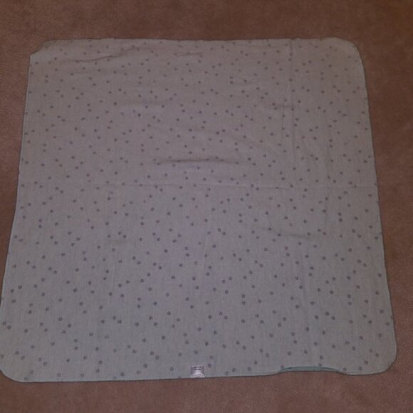 Gerber Mint Green Gray Polka Dot Receiving Blanket Lovey Security Cotton - Picture 6 of 7